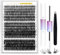 Wimpern Extensions Set 320pcs LANKIZ Künstliche Wimpern 30D+40D+50D C Curl 10-16mm Mix Einzelne Wimpern mit Wimpernkleber und Applicator Lash Extension Set für Anfänger Wiederverwendbar