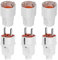 3 Paar Schuko Stecker Kupplung, Schukostecker und Schukokupplung, Schutzkontaktstecker PVC Schuko Stecker + Kupplung Weiß Set 2-polig, 250V kann für 0.5-2.5cm² Kabel, IP20, 250V, 16A Außenbereich
