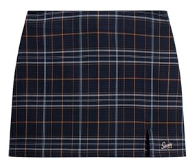 Superdry Damen Minirock mit Karomuster Blau/Gelb Kariert 44