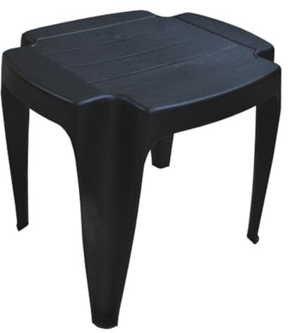 Tavolo in resina antracite tavolino da giardino interno ed esterno arredo per terrazzo giardino balcone veranda piscina