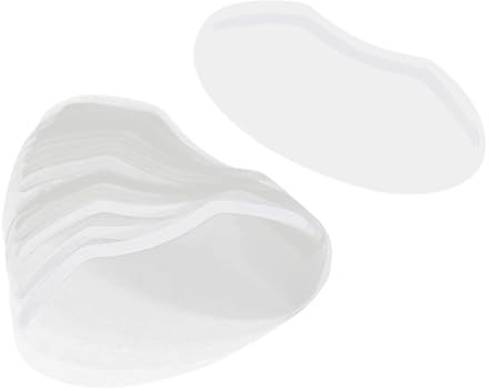 Transparenter Augenschutz aus Kunststoff 50 Stück für Friseurwerkzeug | Weiß, für Salon und Heimgebrauch, Verhindert Haar im Gesicht den Augen, Geruchsneutral