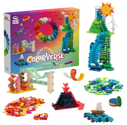 PLUS PLUS - Learn to Build - Superset Colorverse - 1000 pièces - Blocs de Construction, Jouets évolutifs pour Enfants, STEM, Steam, fabriqué au Danemark