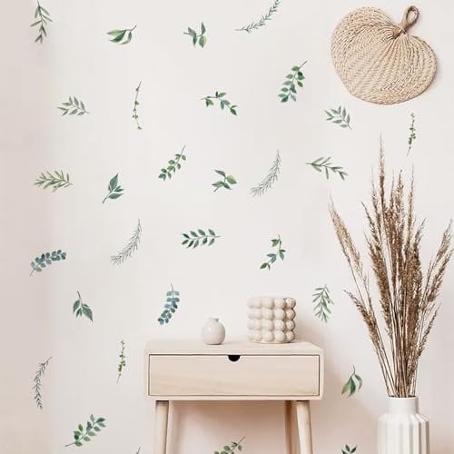 Wall Stickers Kitchen Wall Art Stickers Plant Living Room Tropical Leaves Hanging Vines Green Plants 1907
