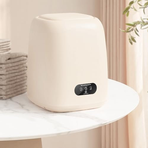 Lavadora Portátil, Lavadora De Ropa Interior Totalmente Automática De 9L Lavadora Pequeña De 3 Modos, Mini Lavadora para Ropa Interior, Calcetines, Ropa De Bebé (Enchufe Europeo