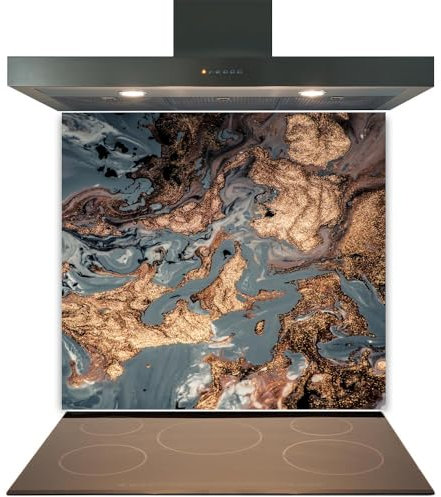 Printed Toughened Glass Splashback for Kitchen, Tempered Heat Resistant Glass Splashbacks for Cookers (Design 2003, 60 x 70cm)