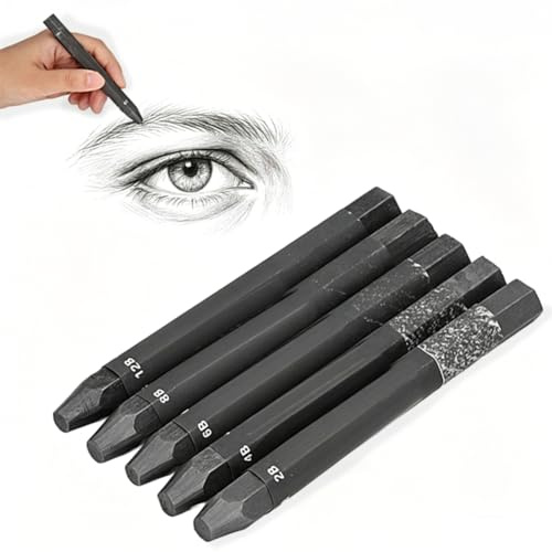 Pack of 5 Graphite Stick Set,Pencil Compressed Graphite Sticks