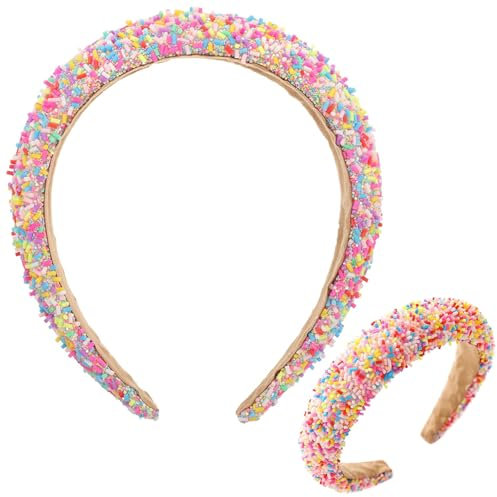 YGCHEN Bonbonfarben Haarreif Damen Breiter Haarband Glitzer Stirnbänder Damen Bonbonfarbenes Strass Haarreifen Make-up Haarschmuck für Damen Mädchen