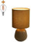 Luxus Tischlampe Amsterdam - Braun - H28xØ15 - Armatur E14 - Keramik - Tischlampe Schlafzimmer - Tischlampe Wohnzimmer - Schreibtischlampe