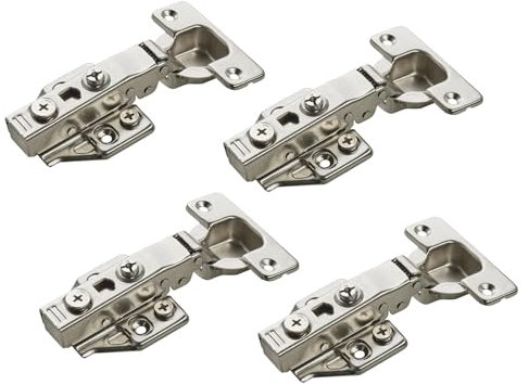 SOTECH 4 piezas bisagra de cazoleta SOFT-CLOSE tope angular de 110° T48 con bisagras de cazoleta KLIP de ajuste rápido incl. placas de montaje con ajuste excéntrico bisagra de cazoleta con ajuste 3D