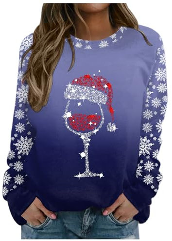 Christmas Sweater Damen Lustige Hässliche Christmas Y2k Hoodie Weihnachtspullover Hoodie Decke Sweatshirt Damen Weihnachtsshirt Fleecejacke Damen Oversize Bluse Damen