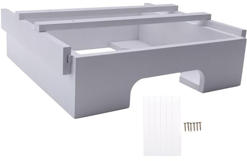 Runioney Distributeur D'Assiettes en Papier de 10 Pouces, Support D'Assiettes en Bambou sous L'Armoire, Assiette Verticale de Comptoir de Cuisine Blanche