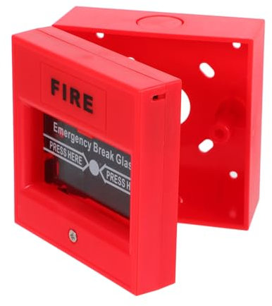 BAZEITFLOW Resettable Manual Fire Alarm Button Key Reset Emergency Call Point Switch for Traditional Fire Alarm Systems Red Color