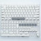 FKRTQIYN KBDiy PBT Sushi Keycap KOA Profile Compatible With ISO 7u White 138 Caps Compatible with GMK67 Mechanical Keyboards(MAC Style-KR)