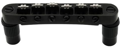 Tune-O-Matic Bridge Roller Saddles 52 mm – Hochwertiger Roller-Sattel Satz für LP/SG E-Gitarre | Tuning-Stabilität, String-Break-Reduktion & Upgrade-Lösung (Black)