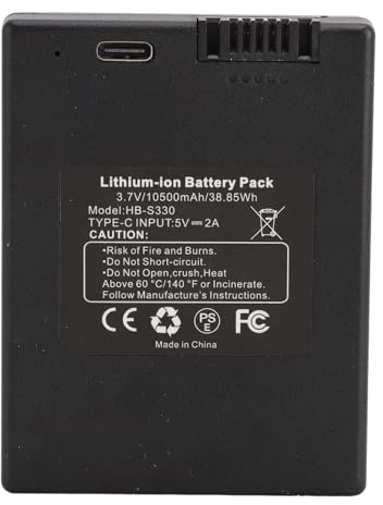 Ausla Batería de Seguridad para Cerradura Inteligente con Video, Reemplazo de Batería de Timbre de Video de 3.7V 10500mAh para Cerraduras Inteligentes S330, S230, E330, S231