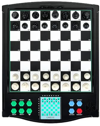 Intelligentes elektronisches Schachspiel, KI-Schachcomputer, mehrstufige Schwierigkeitsgrade, mit Stylus und großem LCD-Display, einfache Bedienung für Erwachsene, ideal für Einzelspieler