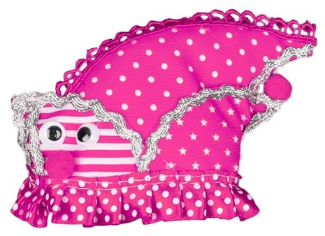 TrendandStylez Lustiger Minihut für Karneval & Fasching – Narrenkappe als Haarklammer mit Wackelaugen & Glitzer – Fascinator für Damen & Mädchen – Kostüm Zubehör in Rot, Blau, Pink, Schwarz