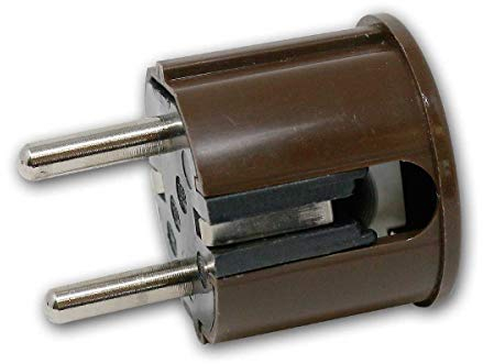 world-trading-net - Winkel-Stecker braun mit Schutzkontakt, 250V/16A