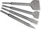 Kutlu Deutschland GmbH 4x SDS-Plus Meißelset für Hilti TE-C TE104/105/15c/16/17/18/2/24/25/30C, 250 mm, Flach, Hartstahl, Metall oder Kunststoff, 190 mm, SDS-Plus Meißelset, Chisel Set