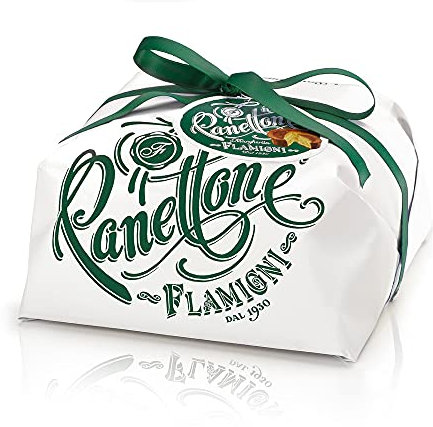 FLAMIGNI, Panettone Artigianale Margherita Rivisitato Senza Uvetta Sultanina e Agrumi Canditi, Confezione Incartata a Mano, Ideale come Regalo di Natale, 750g