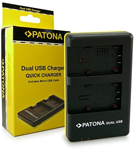 PATONA Dual Charger for VBT190, VBT380 Batteries compatible with Panasonic HC-VX870 HC-VX989 HC-VXF999 HC-W850EB HDC-H100