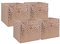 DII Lot de 4 corbeilles pliables en tissu non tissé Motif à pois Rose et doré 28 x 28 x 28 cm