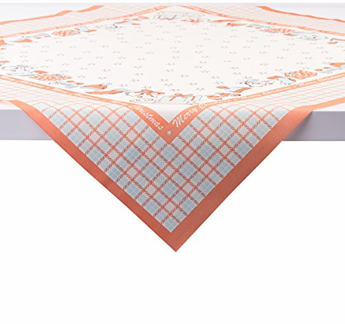 Sovie Home Tischdecke Amy in Lachs-Champagner aus Linclass® Airlaid, Weihnachtstischdecke stoffähnlich, ideal für Weihnachten, Advent & Weihnachtsfeiern, 80x80 cm, 1 Stück