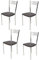 t m c s Tommychairs - Set 4 sedie modello Elegance per cucina bar e sala da pranzo, struttura in acciaio cromato e seduta in legno colore wengè