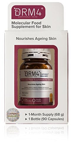 DRM4 Food Supplement for Skin - Protection against Premature Skin Aging - Maintaining Healthy Skin - With Chia seed oil & Biotin & Niacin - 1 Month Supply