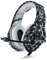 CSZH 3.5mm Stéréo USB LED Écouteurs Casque serre-tête avec microphone omnidirectionnel, Contrôle du volume pour tablette PC portable Xbox One Mac Smart Phone (Gris camouflage)