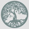 Baum des Lebens - Yggdrasil - Wandaufkleber Wandtattoo TREE OF LIFE Sticker Aufkleber - erhältlich in vielen Farben (Grau, 100 x 100 cm)
