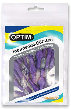 OPTIM Lot de 25 brossettes interdentaires Violet 1,1 mm Taille 6