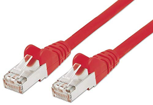 PremiumCord Câble Patch, CAT6a, S/FTP, PIMF, Ethernet, LAN, Rapide, Flexible et Durable RJ45 10Gbit/s Câble, AWG 26/7, Câble en Cuivre 100% CU, Rouge, 3m