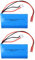 2 pcs 7.4V 1500Mah 15C JST Plug li-on Battery for HUANQI 957 948 848 Double Horse 9101 9053 MJX F45 T23 T55（Old Version） RC Car Helicopter Boat etc