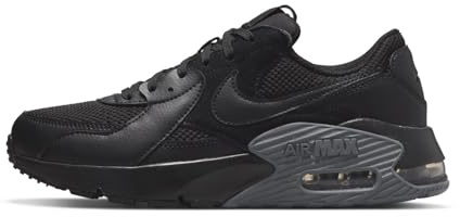 NIKE Women's Air Max Excee Gymnastics Shoes, Black Black Dark Grey, 4 UK