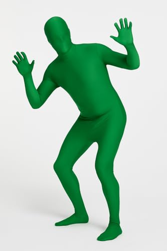 Matissa Disfraz de cuerpo completo para adulto Spandex unisex Traje de pies a cabeza de mujer y hombre (Verde, Medio)