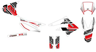 Deco-Set Moto Cross Derbi X-Treme 50 von 2010 bis 2017, weiß