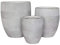Vasi per Piante Rotondi da Interno Ed Esterno Set da 3 Dimensioni Moderni Vaso di Design in Resina Colore Taupe, G.43,5x43,5x50/M.35,5x35,5x41/P.27x27x32