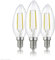 hellum LED Lampen E14 warmweiß, 3 Stück, Klare LED Glühbirne kerzenform als Ersatz für Glühbirne 25 Watt, Helligkeit 250 Lumen, 2700 Kelvin LED E14 warmweiß, 3x 207101