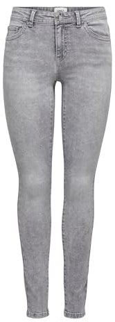 ONLY Damen Onlwauw Life Mid Sk Bb Bj694 Noos Jeans, Medium Grey Denim, S/32