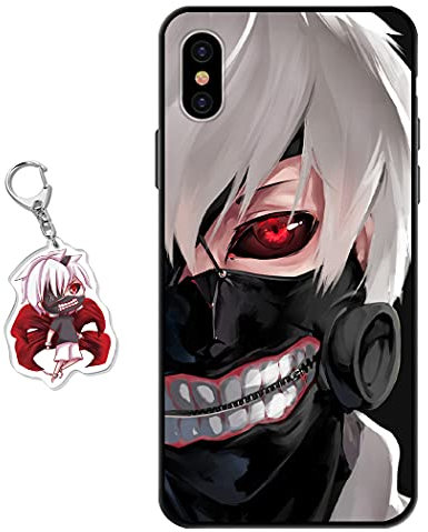 Staremeplz Compatible with iPhone X/iPhone XS Case Anime Design [With Figure Keychain], Soft Silicone Flexible TPU Animation Phone Case for iPhone X/iPhone XS