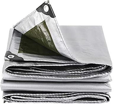 FOGUO Bache Etanche Exterieur 5x6m, Bache de Protection Toiture Anti UV, Bache Impermeable avec Oeillet, Bache Bois De Chauffage, Moyenne 165g/m², Bâche Industrielle