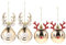 BESPORTBLE 4 Stücke Weihnachtskugeln Rentier Geweih Christbaumkugeln Weihnachtsbaumschmuck Baumkugeln Baumschmuck Weihnachtsbaum Kugeln Weihnachtsdeko Anhänger für DIY Weihnachten Dekoration Xmas Deko