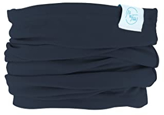 Max & Fred Multifunktionstuch Bamboo Dress Blue - Elastisches, Atmungsaktives Schlauchtuch aus Bambus - Hypoallergen & mit Thermo-Effekt - Unisex für Erwachsene, Dunkelblau