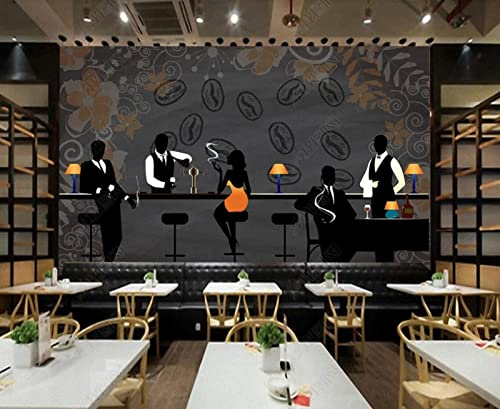 Tapete Kinderzimmer Fototapete Kaffee-Silhouette Tapeten Vliestapete Modern Schlafzimmer Wandtapete Bildtapete Wand Dekoration