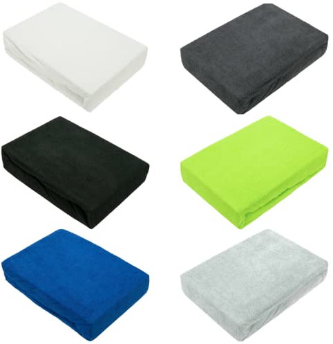 Kinder Baby Frottee Spannbettlaken 60x120 - 70x140 cm (schwarz)