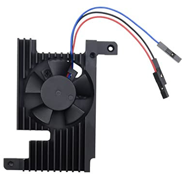 Waveshare Aluminum Alloy Cooling Fan Compatible with Raspberry Pi 4 Model B 1GB/2GB/4GB/8GB Dedicated All-In-One PWM Speed Adjustment with Fan Adapter V2