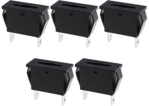 eMagTech 5 unids Hoja estándar portafusibles Panel Montaje Superficie Hoja Fusible Asiento para Coche Van Motocicleta Autocaravana Scooter Quad Barco Tractor Marino 12 V 30A