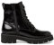 Tamaris COMFORT Damen Stiefeletten zum Schnüren aus Leder Plateau Comfort Fit, Schwarz (Black Patent), 38 EU