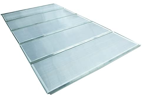 KAISER plastic® Stegplatten 16/20 inklusive Aluminium Komplett Profile | 98 cm Breite x 200 cm Länge | 5er SET | Xtra Strong - Polycarbonat| Made in Germany